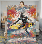 Surfing 1 47 Sherpa Blanket - Beyond T-shirts